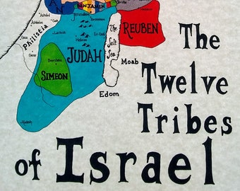 Carte des 12 tribus d’Israël