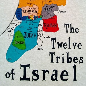 Israel 12 Tribes map