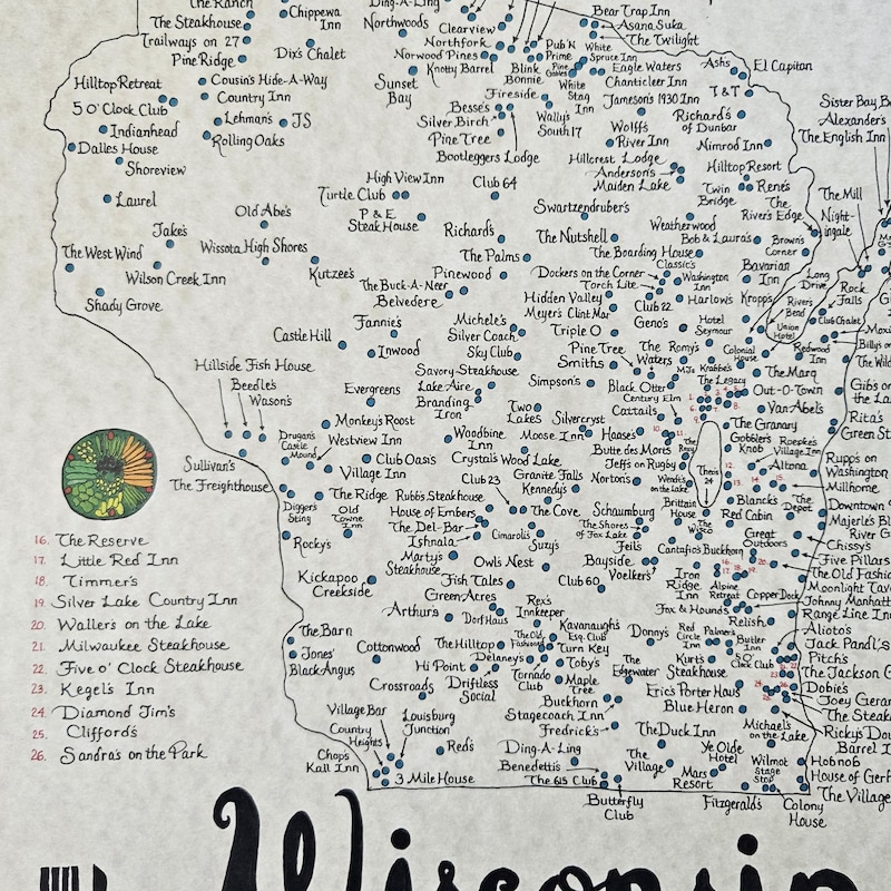 Pin Map Wisconsin - Etsy