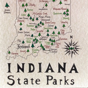 Indiana State Parks map