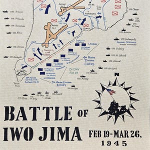 Battle of Iwo Jima map