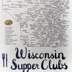 Wisconsin Supper Clubs map REVISED 2023