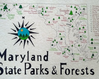 Maryland State Parks map