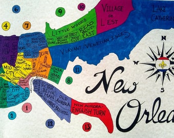 New Orleans neighborhoods map