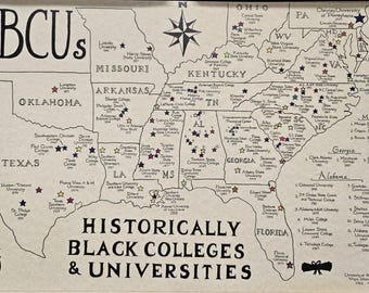 Carte des HBCU