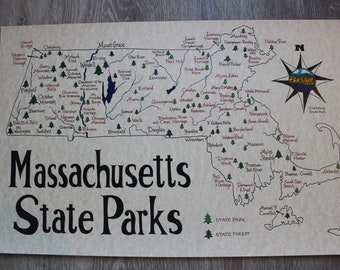 Massachusetts state parks map