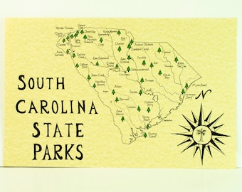 South Carolina state parks map