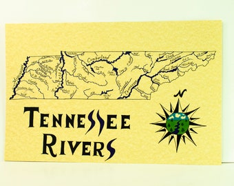 Carte des rivières du Tennessee