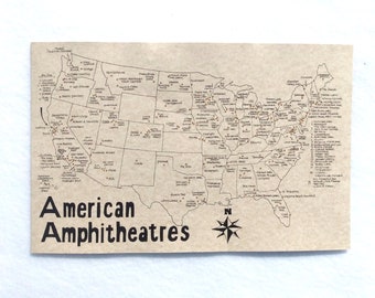 American amphitheatres map