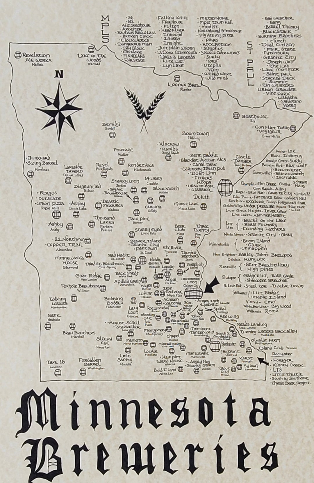 Map Of Mn Breweries