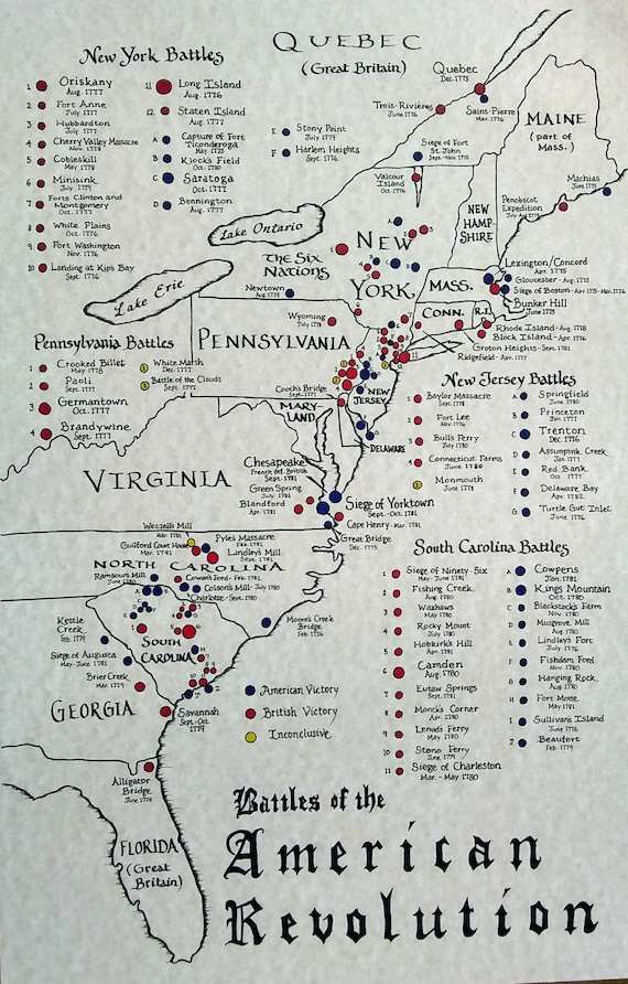 american revolutionary war map