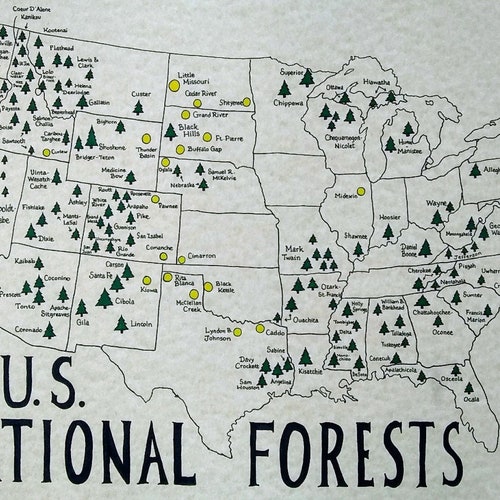 U.S. National Parks Map - Etsy