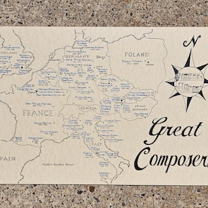 Great composers map 11x17