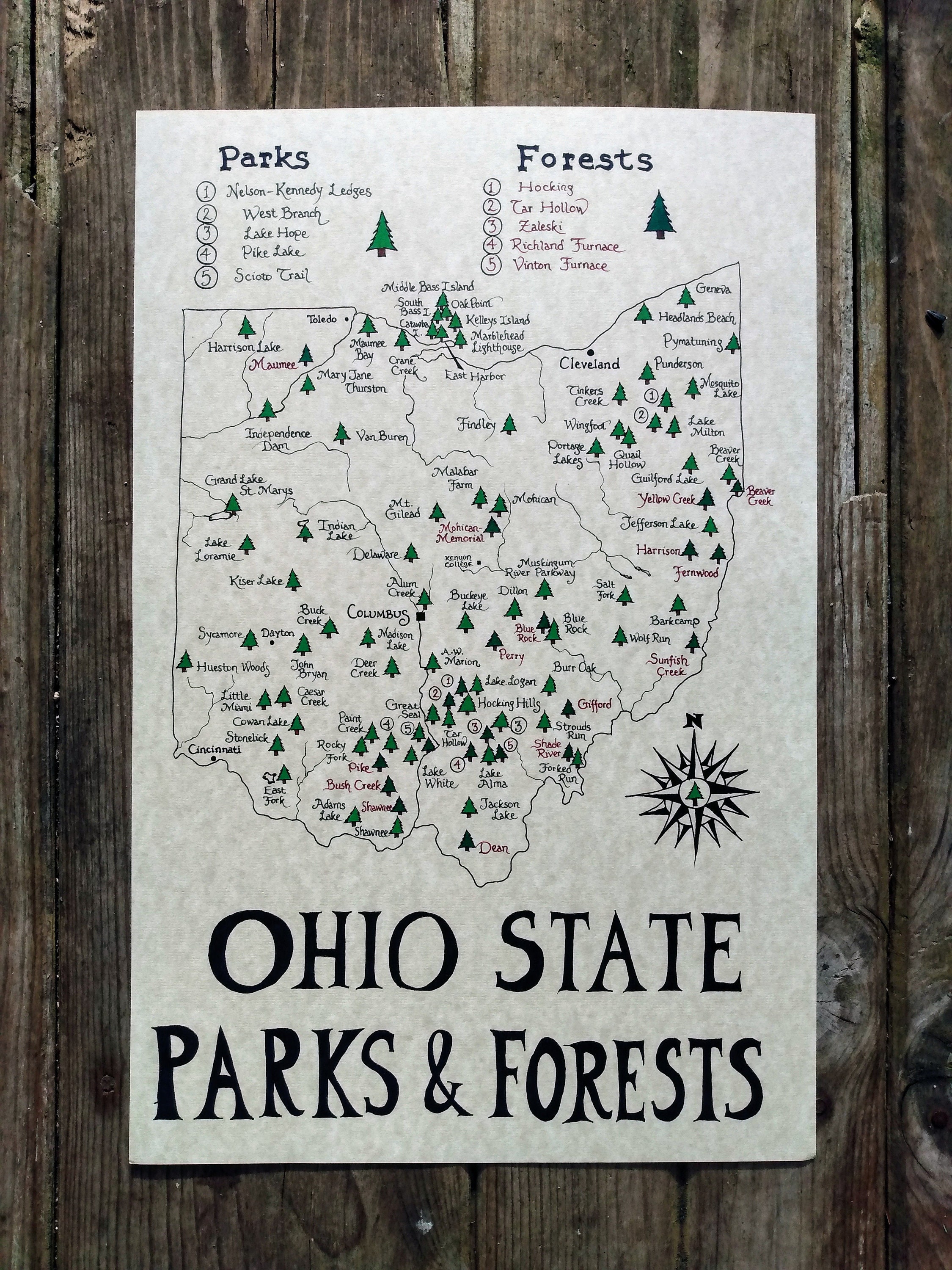 map of ohio state