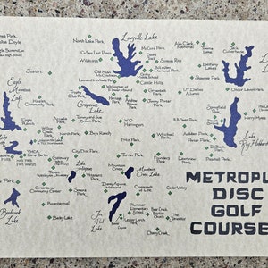 Texas Map of Disc Golf Courses - Etsy