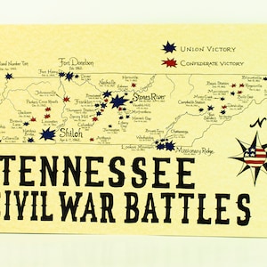 Tennessee Civil War battles map