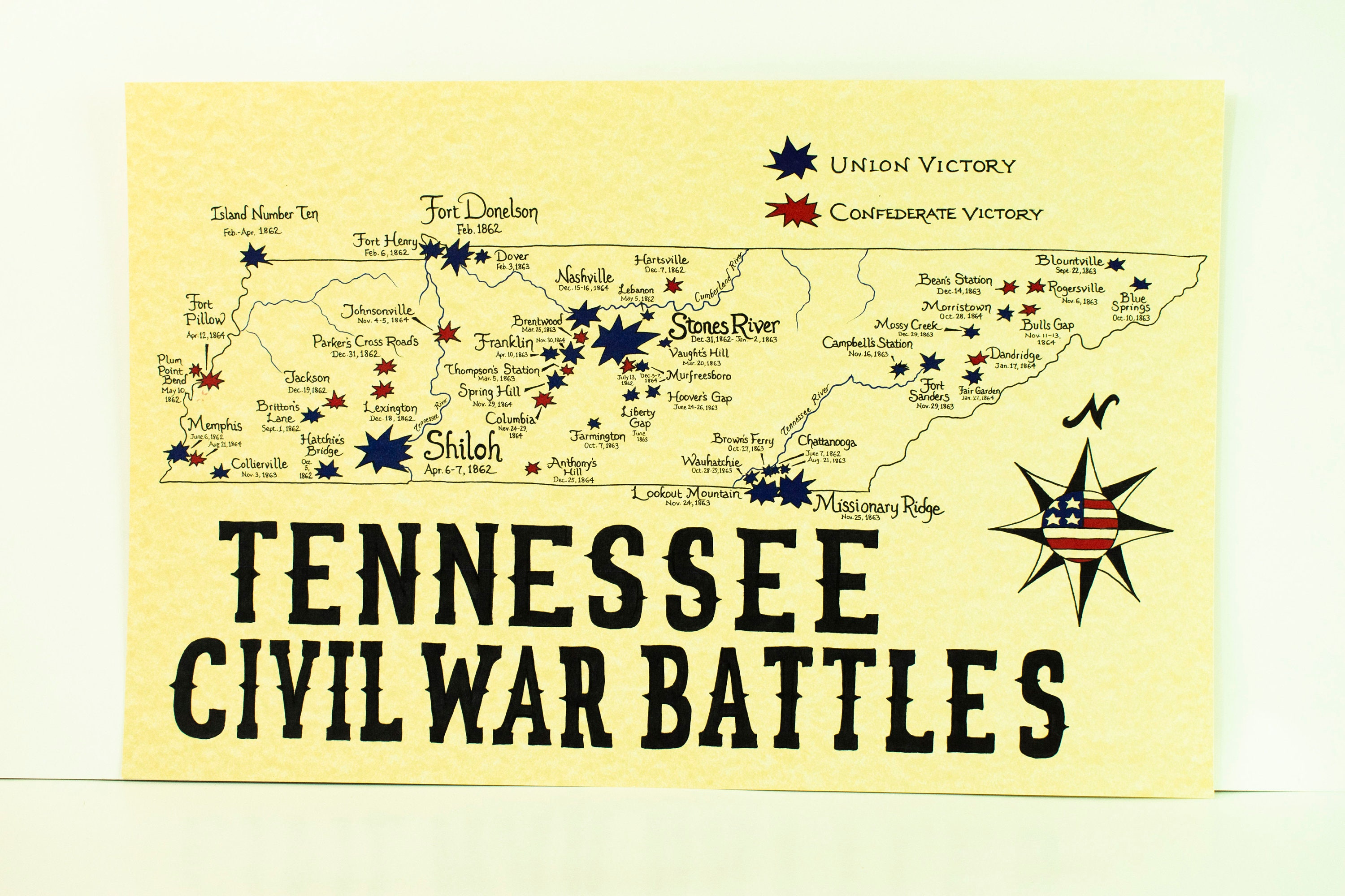 Civil War Battlefields Map