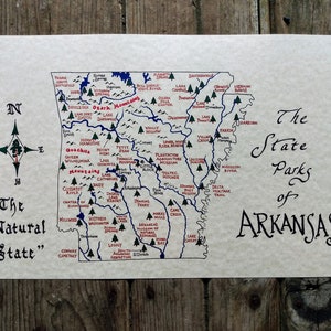 Arkansas State Parks map