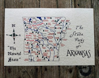 Arkansas State Parks map