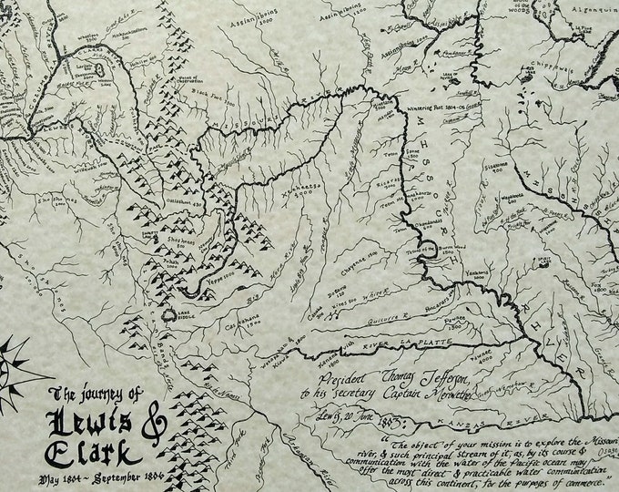 Lewis and Clark Map - Etsy