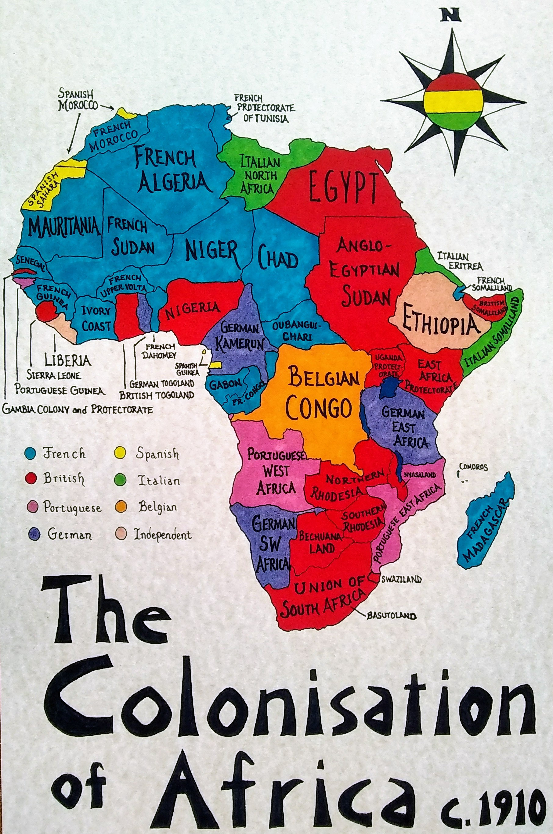Scramble For Africa Hand Drawn Map Etsy Scramble For Africa Hand Drawn Map Etsy