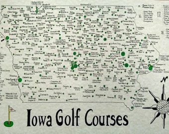 Carte du golf de l'Iowa