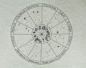 Zodiac hand drawn map