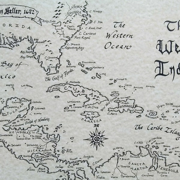 West Indies map