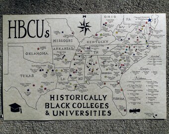 Carte des HBCU