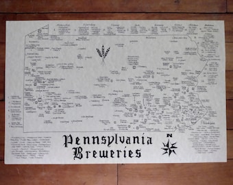 Pennsylvania Breweries map