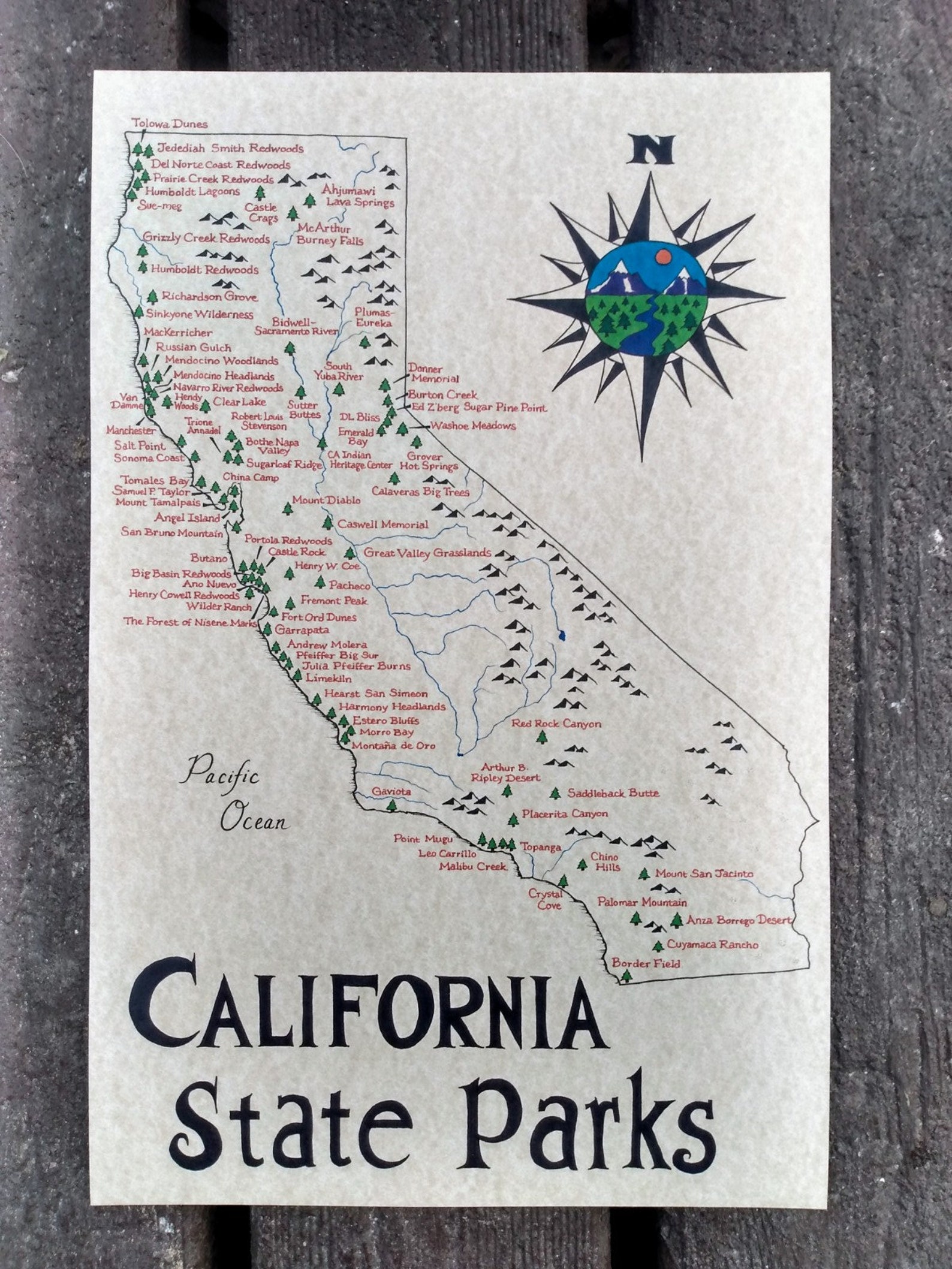 California State Parks Map 11x17 - Il 1588xN.3675299214 8j4e 