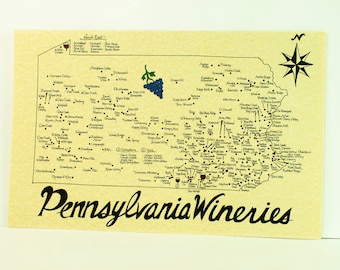 Pennsylvania Wineries map