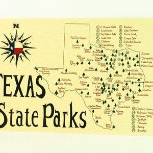 Texas State Parks map