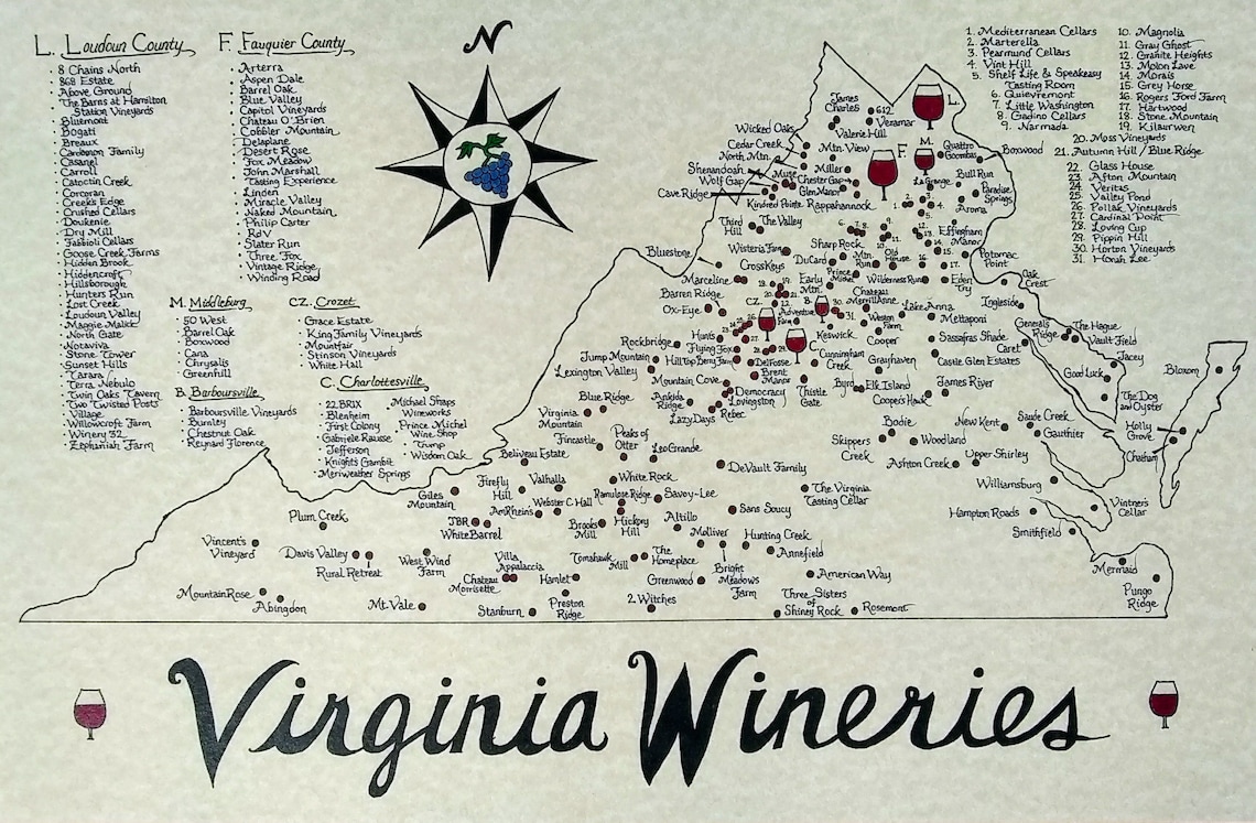 Navigating Virginia Wine Country: The Ultimate Guide to the Wineries in Virginia Map