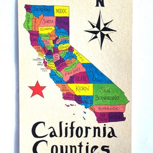 California counties map 11x17