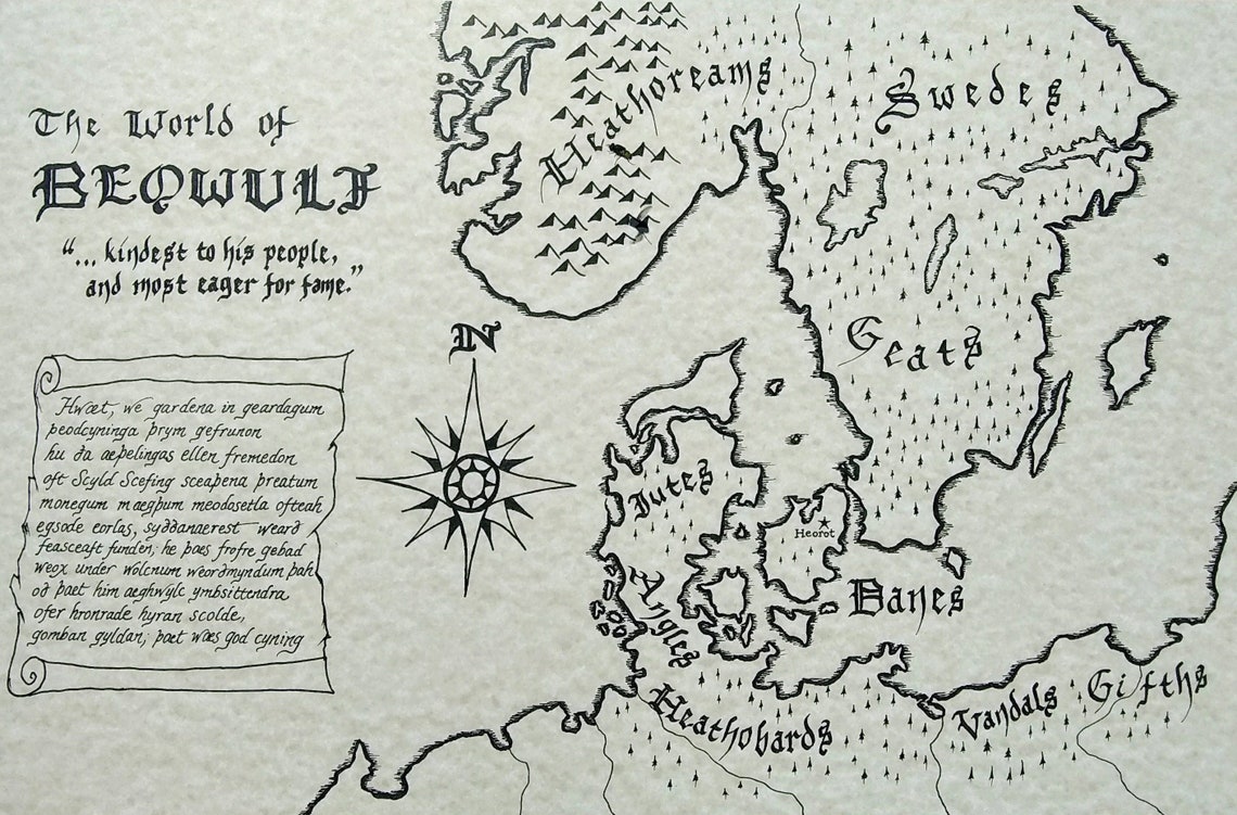 beowulf's journey map