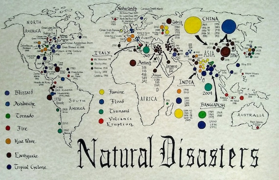 World Map Of Natural Hazards