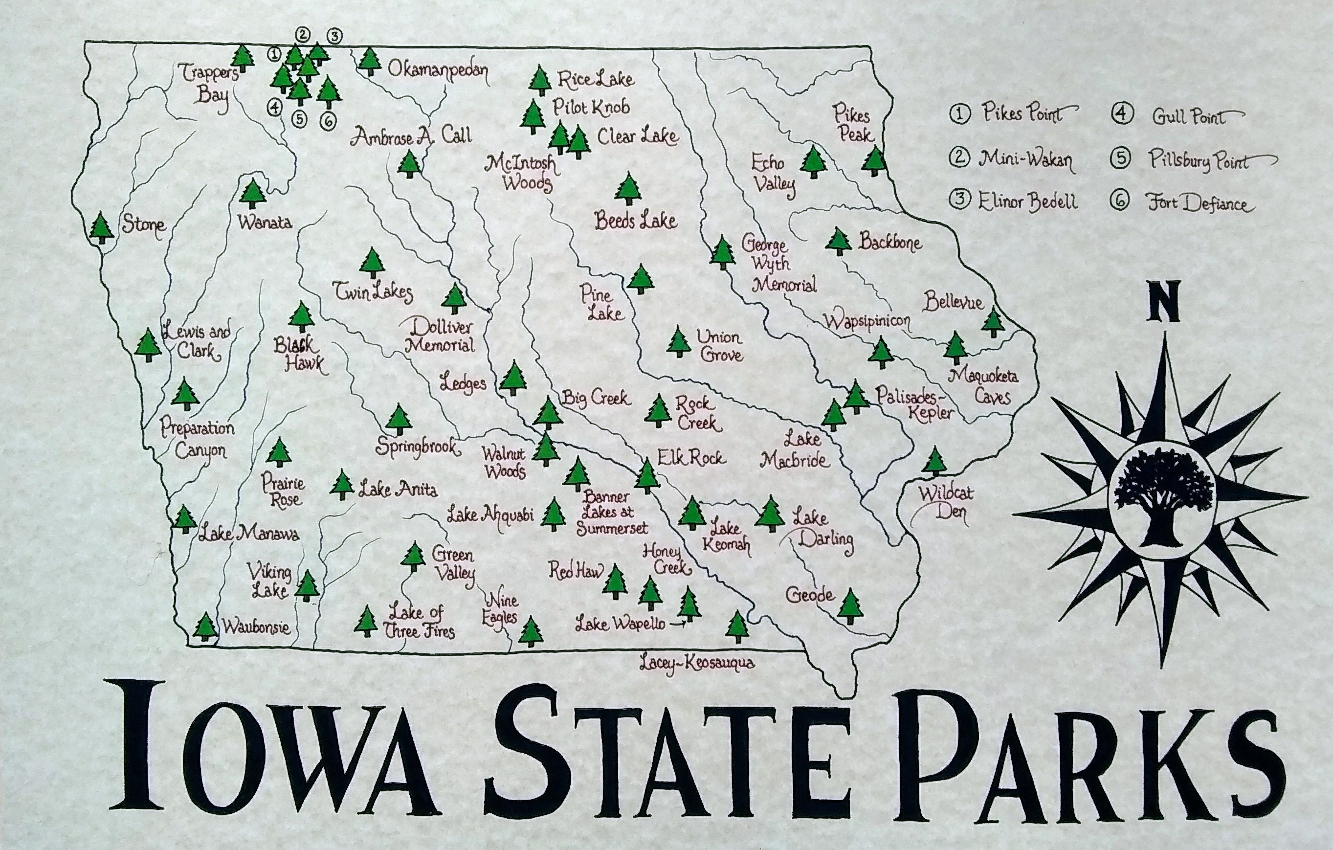 Printable Iowa State Parks Map State Parks Of Iowa Map Idaho Parks 