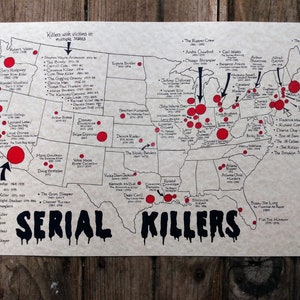 American serial killers map