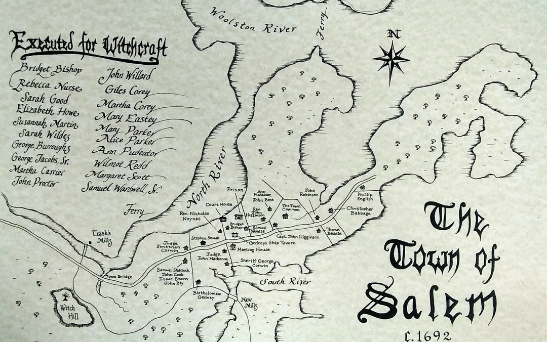 Salem Massachusetts Map 1692