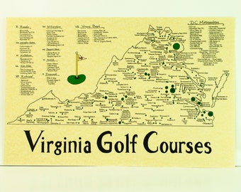 Virginia golf courses map