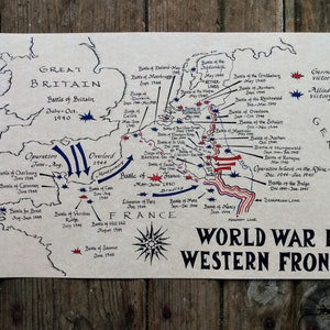 Western Front battles WW2 map