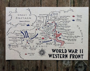 Western Front battles WW2 map