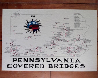 Pennsylvania Covered Bridges map