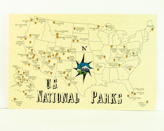U.S. National Parks map
