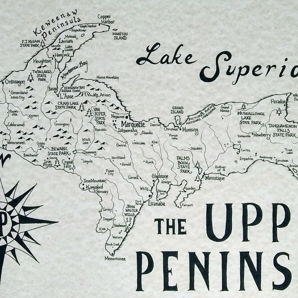 Upper Peninsula Michigan map