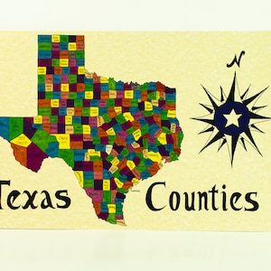 Texas counties map