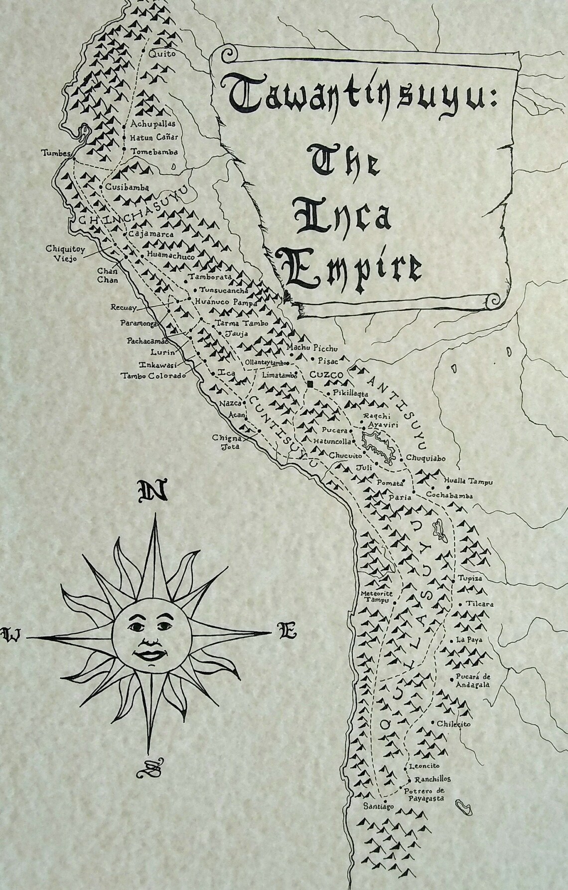 Inca Empire Map - Etsy