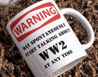 Taza divertida de la Segunda Guerra Mundial - Regalo perfecto para fanáticos de la Segunda Guerra Mundial y aficionados a la historia - Copa temática única de la Segunda Guerra Mundial - Recuerdos de la Gran Guerra
