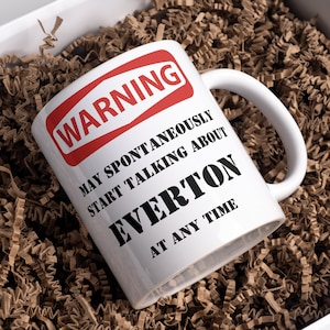 Mug Everton - Cadeau parfait pour un fan de caramels, marchandise unique Everton FC, tasse en céramique pour amateur de football
